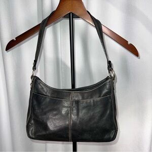 LC Lauren Conrad Black Leather Shoulder Bag | Classic Everyday Purse